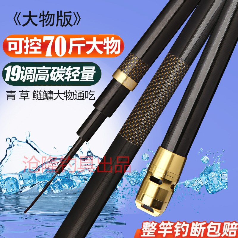 鲢鳙青鱼大鲤大草裸素大物竿