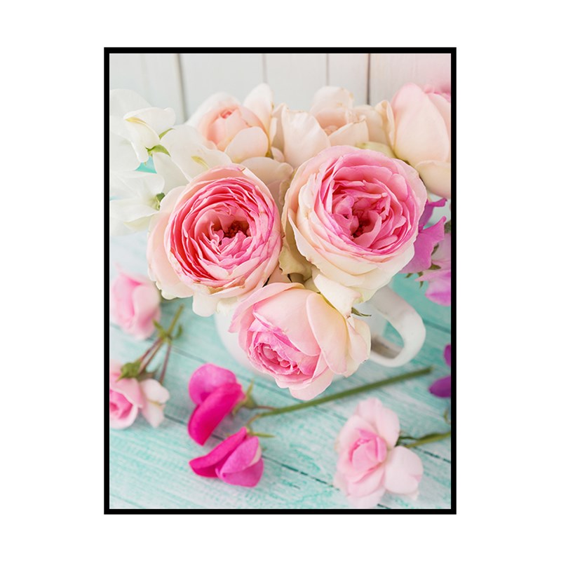 现代时尚家居装饰画客厅挂画餐厅清新花卉温馨壁画鲜花店有框画