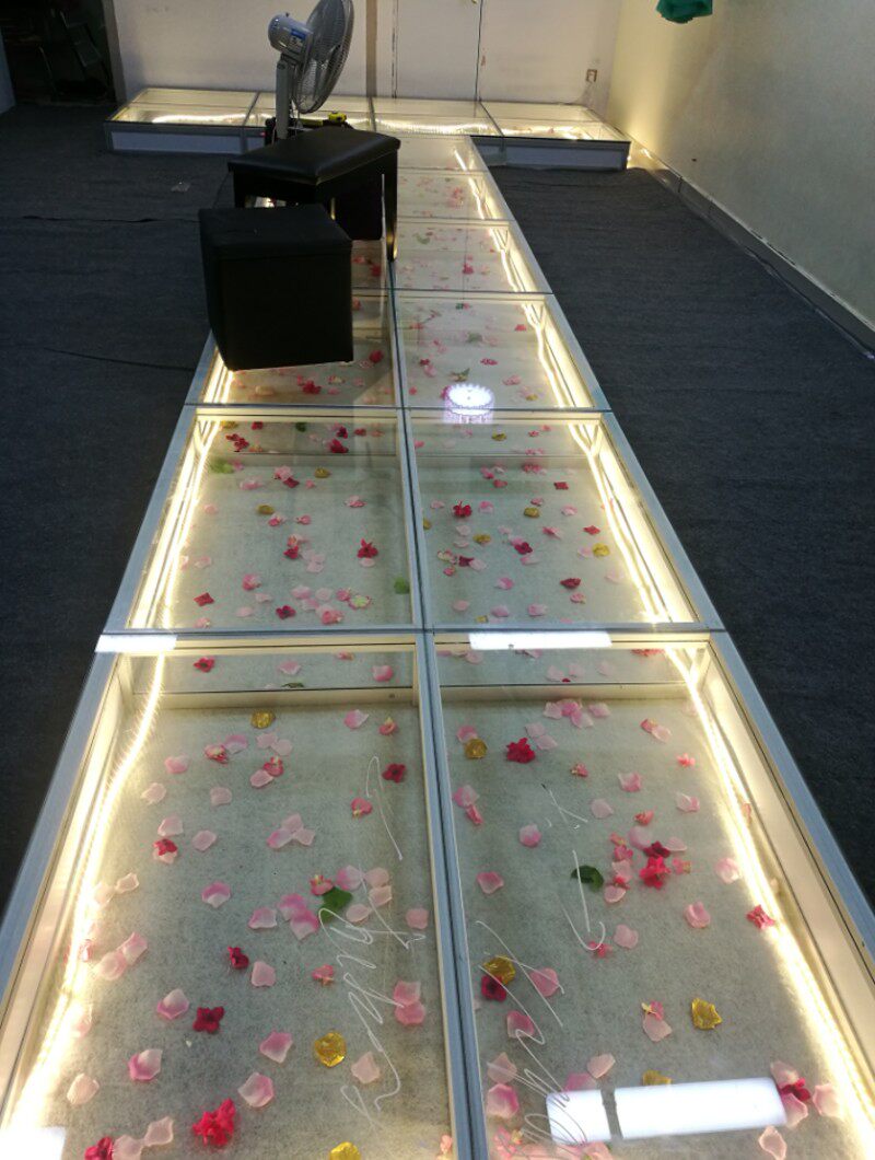 钢化玻璃舞台走秀T台舞台酒店活动舞台婚庆地台酒吧发光驻唱台