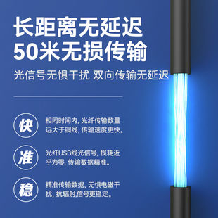 博尔光纤U延长线公对母印表机影片监视摄影镜头会议连接线