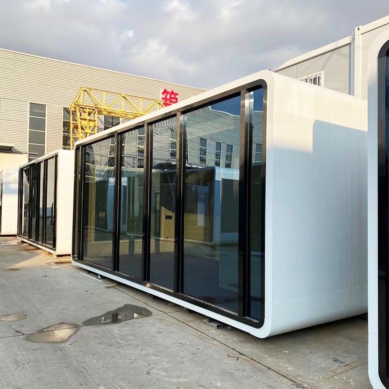 集装箱房别墅钢结构轻钢别墅金属雕花板房保安岗亭门卫室