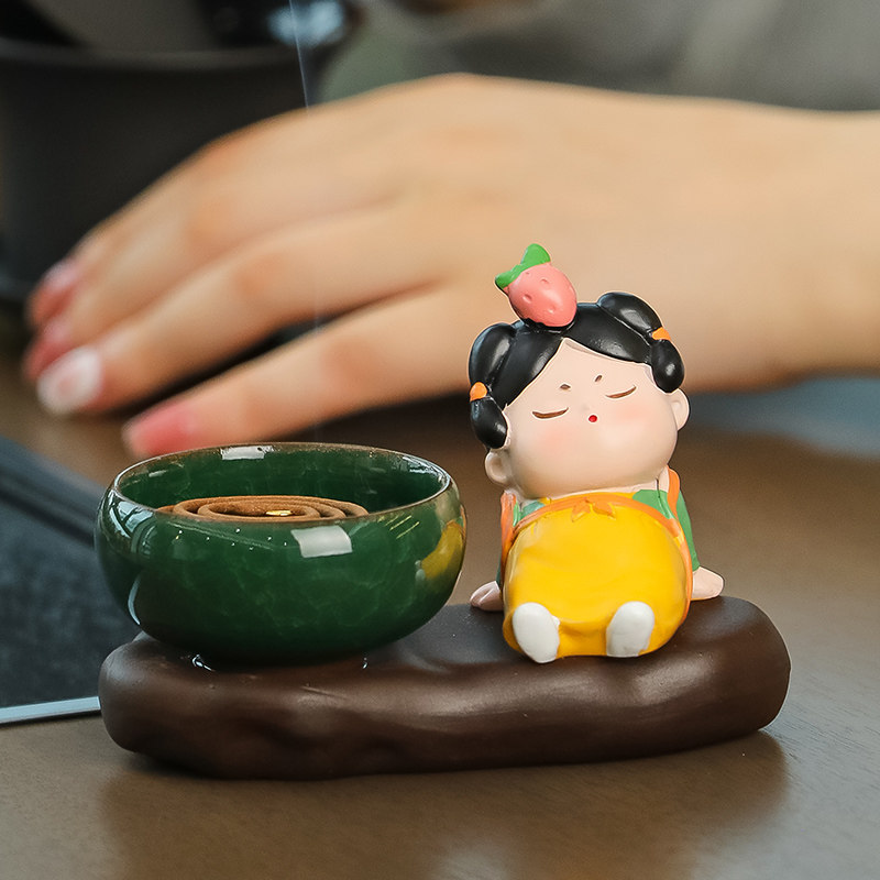 创意爱唐仕女檀香插香器香道香薰炉茶宠客厅书房桌面小,家居饰品,香托/香盘/香座/香插,淘宝优惠券,粉丝福利购,淘宝优惠卷