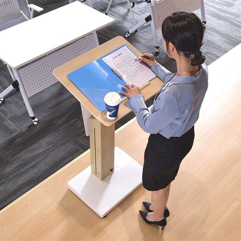 可电动升降演讲台教师会议室培训领导席持商务演讲报告发言台