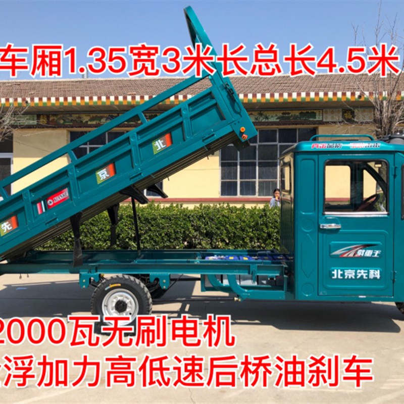 电动三轮车货车快递车水车农用车货运拉货电动三轮车载重王