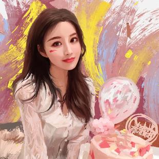 爱画画子矜手绘油画定制照片人物画像定制真人照片油画人像肖像画