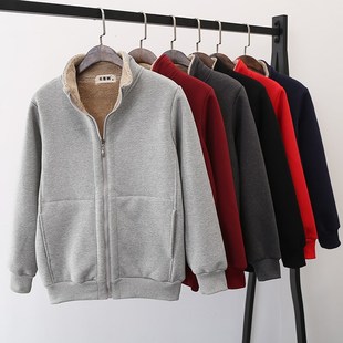 加绒加厚卫衣女20l21秋冬新款韩版宽松不带帽拉链开衫短款上衣外