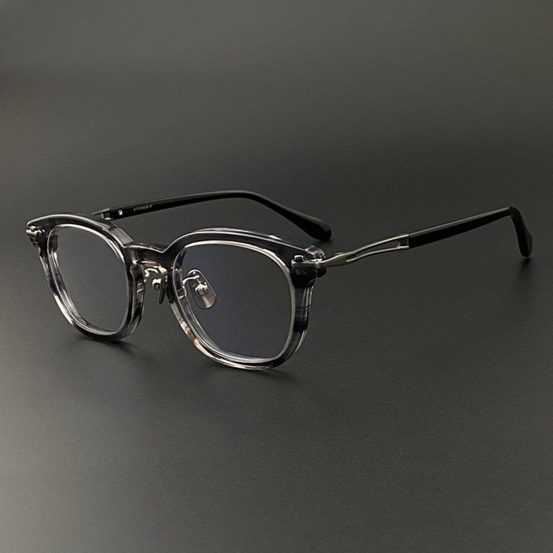 小众手工板材复古近视眼镜架男女大框防蓝光变色老花可配度数镜框