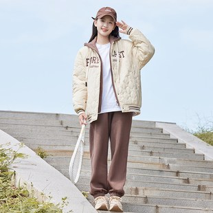 少女冬季短款24年新款羽绒棉服学院风大童高初中学生棉衣冬装外套