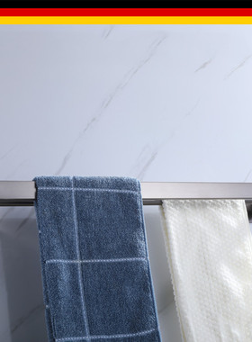 德国枪灰色毛巾架304不锈钢卫生间单双杆方形浴室五金挂件置物架