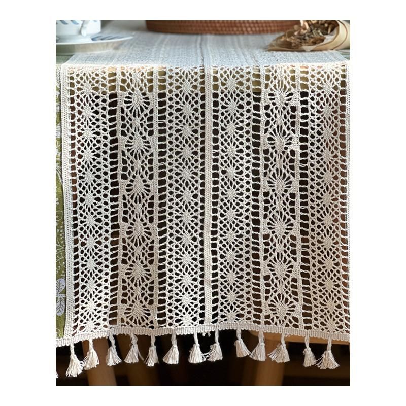 森系树叶碎棉麻蕾丝桌布布艺复古茶几阳台餐边桌盖巾民宿,居家布艺,桌布,淘宝优惠券,粉丝福利购,淘宝优惠卷
