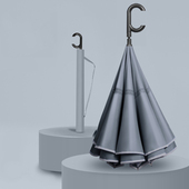 超大汽车雨伞长反向伞层反光自动黑色定制大雨伞