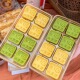 烘焙包装 绿豆冰糕绿豆糕盒金底吸塑烘焙糕点盒 金色粒装