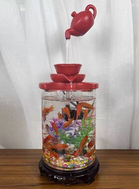 悬壶流水养金鱼缸天壶喷泉加湿器水循环