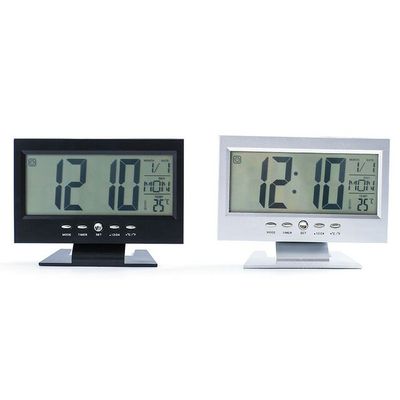 温度计闹钟计时器时钟大屏幕夜光感应声控钟LED数字钟电子万年历