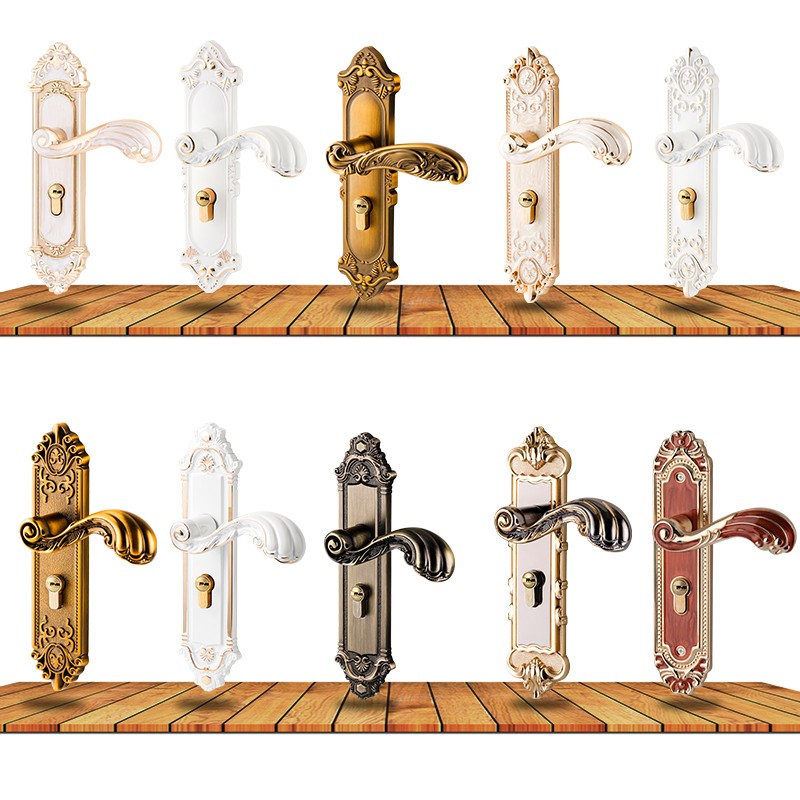 欧式室内门锁家用木门通用型房间卧室静音门把手简约房门换锁锁具