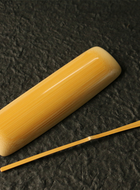 精选高密度十年以上老料纯手工精工万目镜面打磨茶道茶则两件套竹