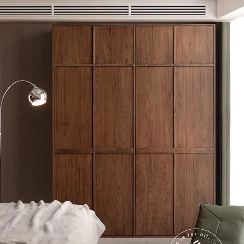 北美黑胡桃全实木衣柜卧室收纳储物柜骨骼线现代简约衣帽橱柜定制,住宅家具,独立衣柜,淘宝优惠券,粉丝福利购,淘宝优惠卷