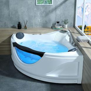 1.5 三角形扇形双人浴缸1.1 1.4 1.3 1.6米恒温冲浪按摩浴盆 1.2