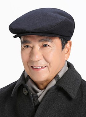 秋冬季男帽保暖鸭舌帽中老年人老头帽男60-70-80老人棉帽爷爷帽子