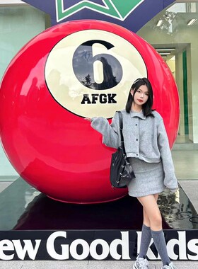 发光桌球黑8模型玻璃钢雕塑台球厅俱乐部店铺P门口壁挂装饰大摆件