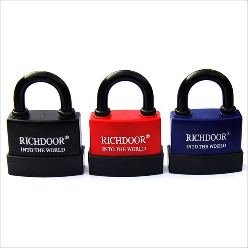 55mm 防水包胶锁 挂锁头户外锁防雨防水防锈锁 大门锁仓库锁具