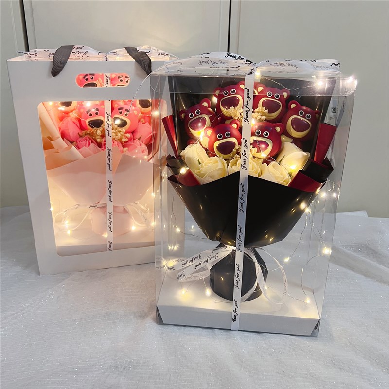 母亲节网红草莓熊公仔玩偶花束生日礼物女送女生男女朋友创意毕业