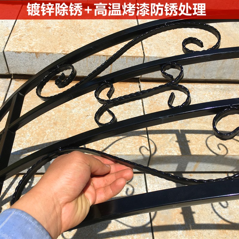 铁艺拱门花架门垛顶部别墅拱门架子爬藤架庭院门半圆门柱定制门头图片