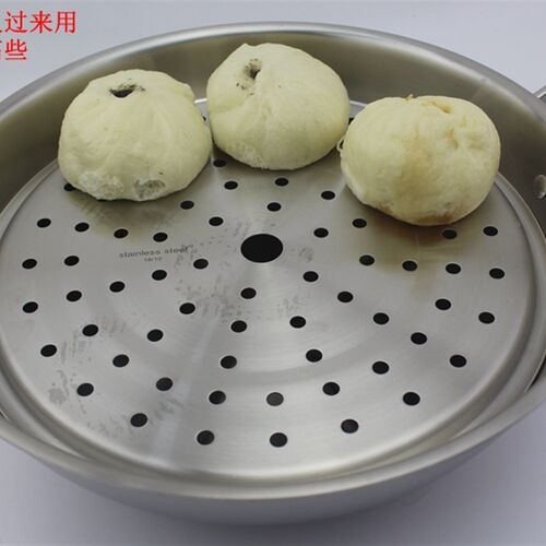 掌柜自用18-10不锈钢蒸片304蒸笼垫格屉架篦子配炒锅加厚28/30CM