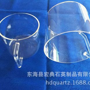 实验仪器器皿 超大石英烧杯400 5000ML 带把手石英烧杯 石英烧