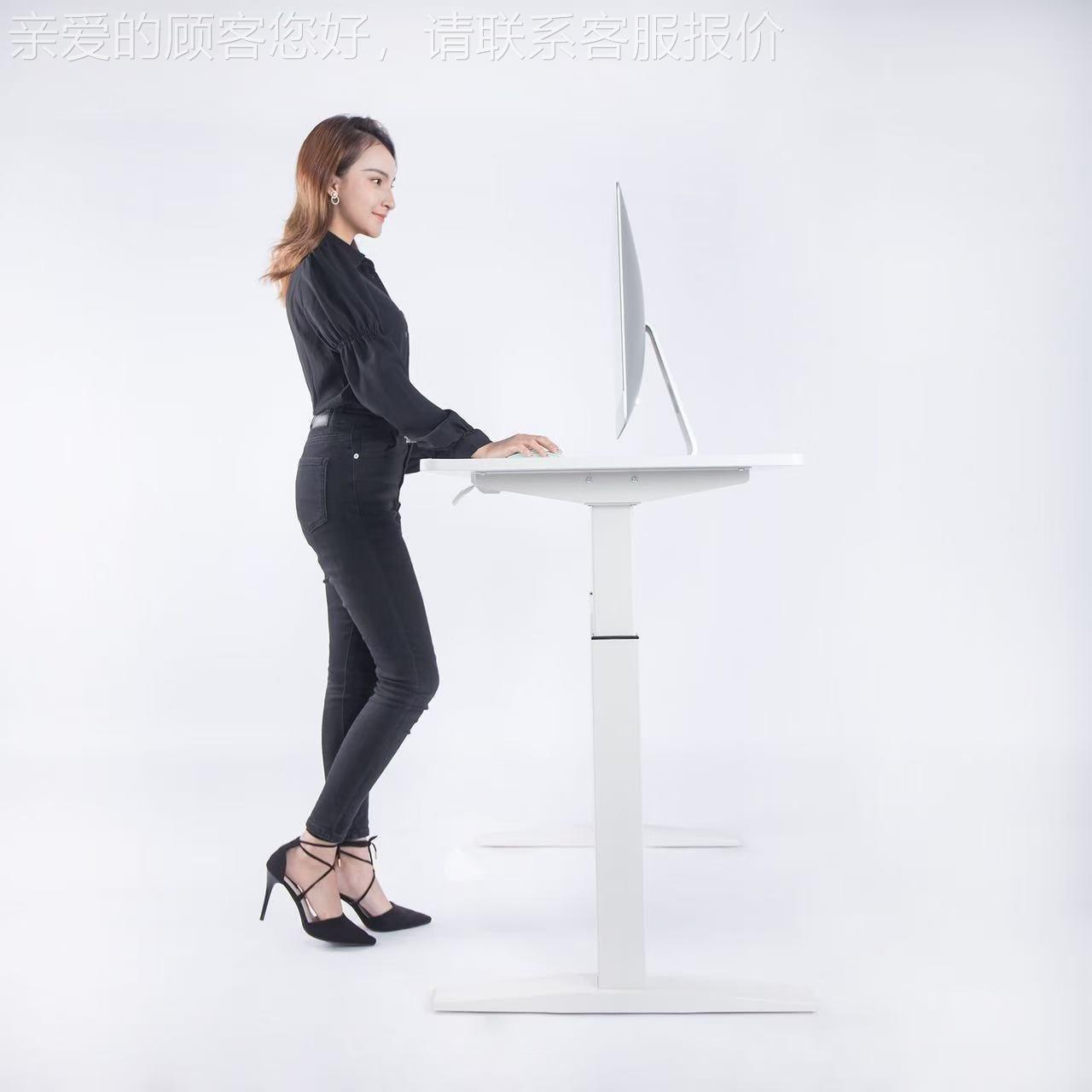 电动降桌站立式学办升公桌习桌双电机升升降桌架887电脑降桌腿单