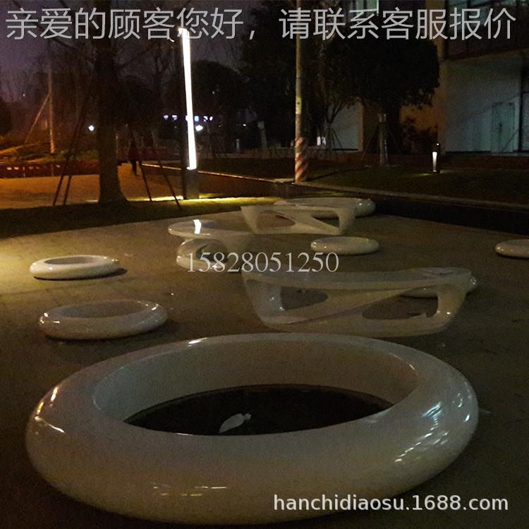 玻璃钢座椅 场几果何 凯德广金牛店儿休童创意糖色息区SBO等待座