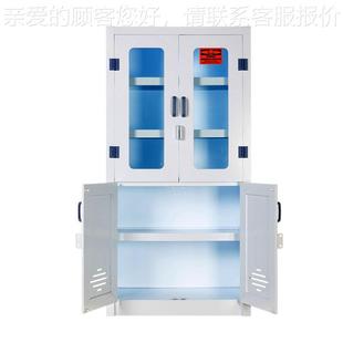 学校验双室抽风排风实试剂柜锁可-接管P道P药品柜器皿柜不锈钢药
