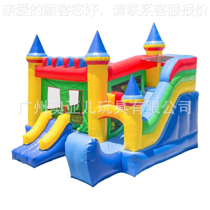 户气城堡室外儿童弹跳床加厚P蹦A588VC充淘外气堡乐园滑梯床气模