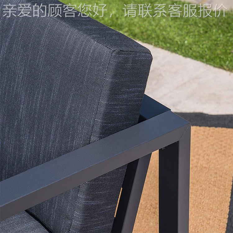 户外北沙店别墅发露台沙发组合民宿家具金属休闲软体沙欧酒MSF15