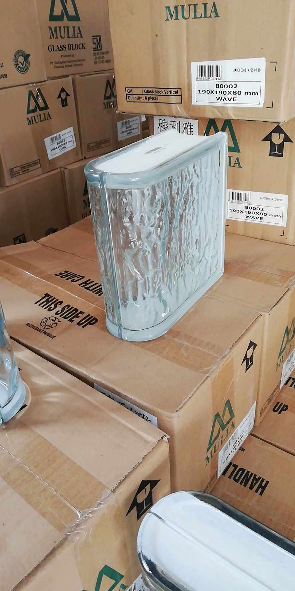 玻璃砖收边mulia进口超白空心玻璃砖冰影水晶透光不透人浴室隔断