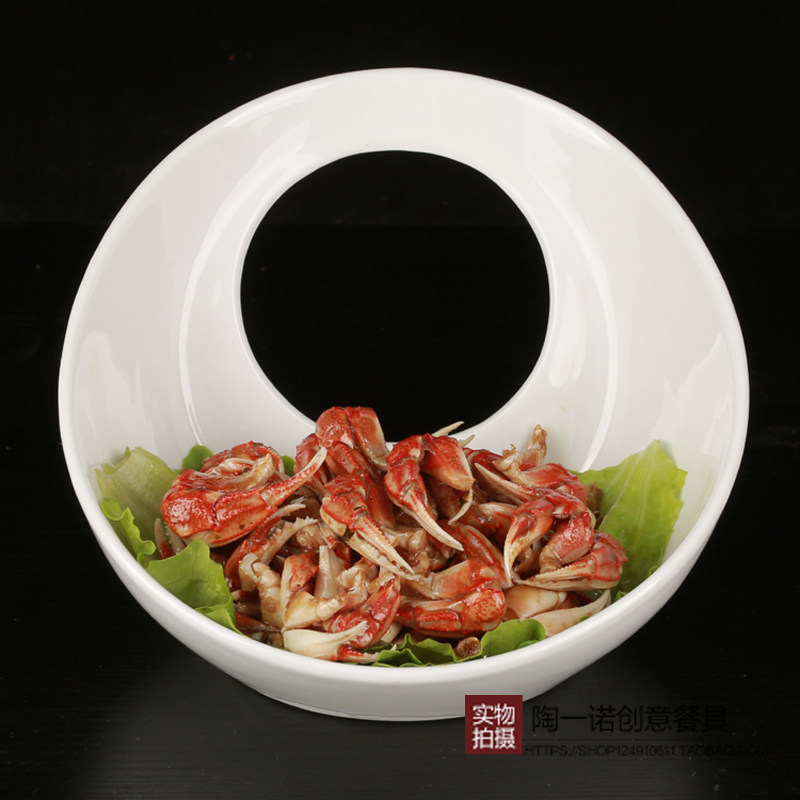 创意酒店特色餐具日月碗艺术凉菜盘异形盘私房菜特色餐厅餐具特惠