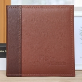 纪念册 插页式 7寸80张相册高档小巧单张竖版 皮面塑封商务家庭版