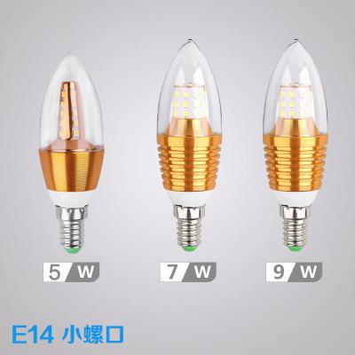 led灯泡床头卧室乚ed螺口小头小口节能螺旋14e暖色lede14壁灯蜡烛
