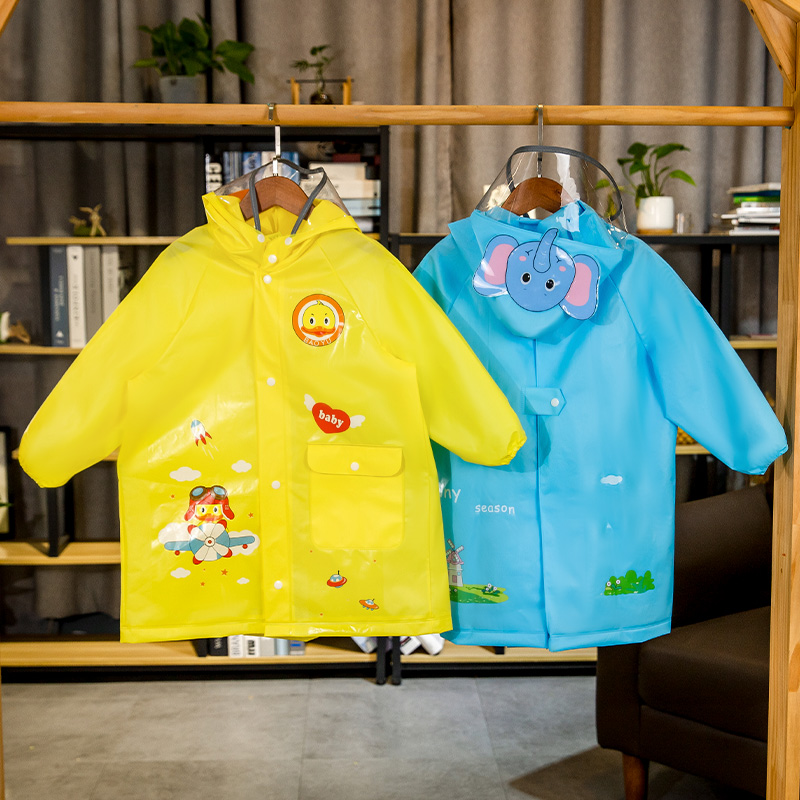 儿童雨衣男童2021女童宝宝1-2岁3幼儿园小学生长款小黄鸭雨披小孩