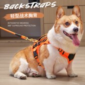 柯基犬牵引绳背心式 防爆冲宠物狗胸背带中大型犬金毛边牧遛狗绳子