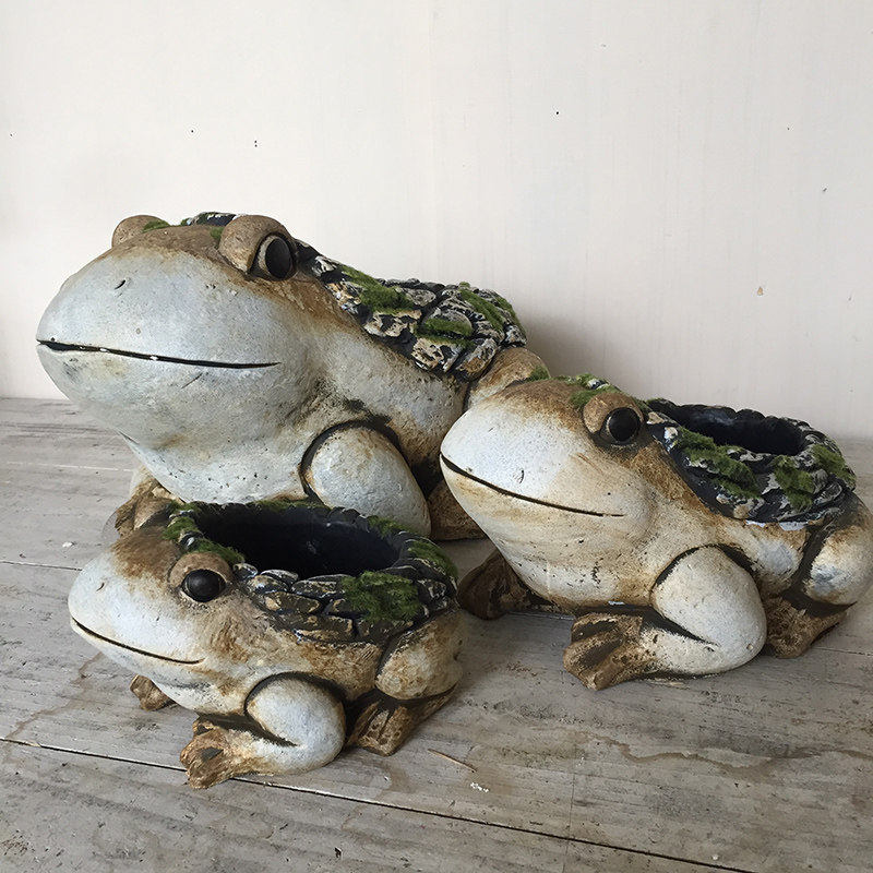 美式做旧花园庭院装饰多肉水泥花器户外盆景绿箩盆栽青蛙摆件花盆,鲜花速递/花卉仿真/绿植园艺,花盆,淘宝优惠券,粉丝福利购,淘宝优惠卷