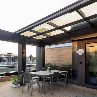 玻璃阳光房专用灯宽版防雨防蚊虫耐高温雨棚灯阳台遥控长条吸顶灯