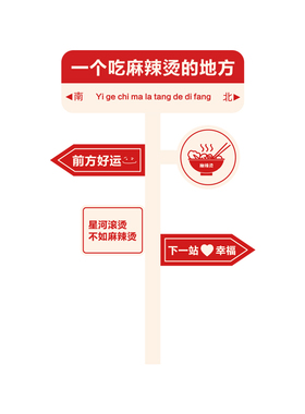 网红面馆墙贴纸画米线螺蛳粉餐饮店装饰麻辣烫创意广告牌形象氛围