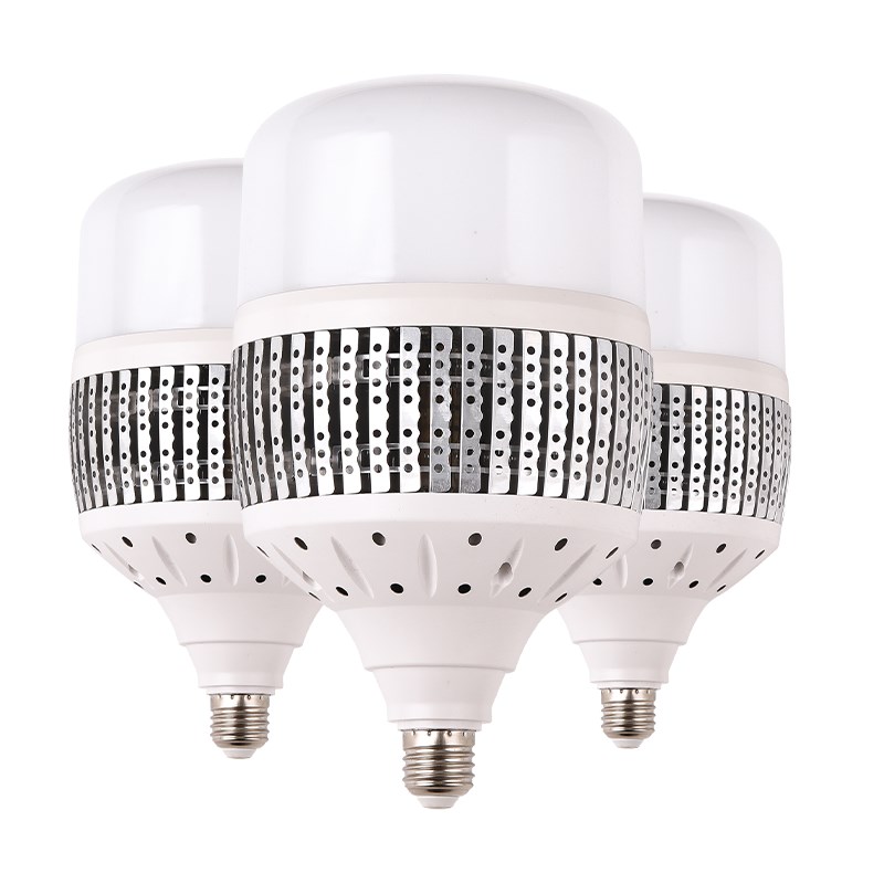 220v鳍片大功率节能led灯泡e27螺口100w150w200w厂房车间照明灯具