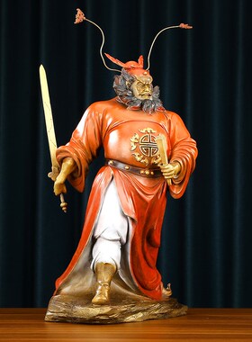 彩铜《钟馗》摆件新中式家居玄功办公室装饰品桌面铜工艺品礼品