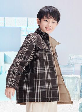 【太阳雪人秋季首发】儿童提花羽绒外套2024男童羽绒服轻薄秋冬装