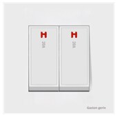 86型大功率二位20A开关空调国际通用暗装 双极双开曲架开关面板