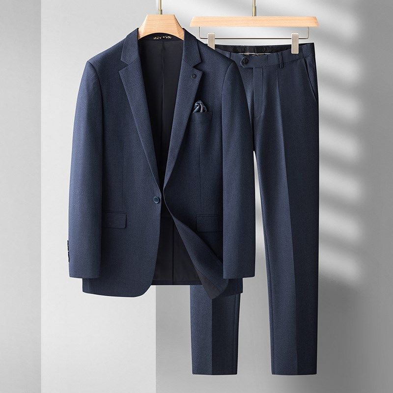 加肥加大西服套装男宽松西装职业正装礼服大码男装外套西裤长裤子