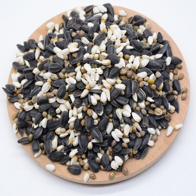 麻子油葵红花籽三合一混合粮鸽子仓鼠鹦鹉饲料火麻子黑瓜子白瓜子