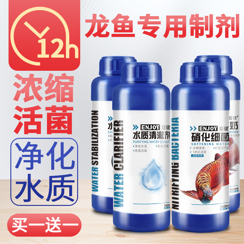 龙鱼硝化细菌鱼缸用消化活菌酸奶银龙鱼鹦鹉鱼招财发财专用净水剂